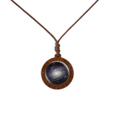 New Style Galaxy Nebula Necklaces Space Earth Glass Cabochon Wood Pendant Necklace Jewelry for Women Men Best Friend Gift