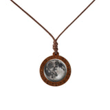 New Style Galaxy Nebula Necklaces Space Earth Glass Cabochon Wood Pendant Necklace Jewelry for Women Men Best Friend Gift