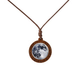 New Style Galaxy Nebula Necklaces Space Earth Glass Cabochon Wood Pendant Necklace Jewelry for Women Men Best Friend Gift