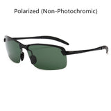 Al-Mg Alloy Photochromic Sunglasses Men Polarized Chameleon Glasses Change Color Sun Glasses Day Night Vision Driving Goggles