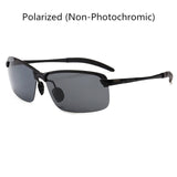 Al-Mg Alloy Photochromic Sunglasses Men Polarized Chameleon Glasses Change Color Sun Glasses Day Night Vision Driving Goggles