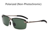 Al-Mg Alloy Photochromic Sunglasses Men Polarized Chameleon Glasses Change Color Sun Glasses Day Night Vision Driving Goggles