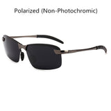 Al-Mg Alloy Photochromic Sunglasses Men Polarized Chameleon Glasses Change Color Sun Glasses Day Night Vision Driving Goggles