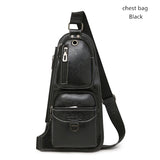 JEEP BULUO BRAND New Men Messenger Bags Hot Crossbody Shoulder Bag Famous Man's Leather Sling Chest Bag Fashion Casual 6196