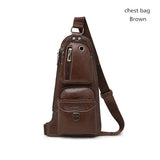 JEEP BULUO BRAND New Men Messenger Bags Hot Crossbody Shoulder Bag Famous Man's Leather Sling Chest Bag Fashion Casual 6196