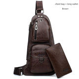 JEEP BULUO BRAND New Men Messenger Bags Hot Crossbody Shoulder Bag Famous Man's Leather Sling Chest Bag Fashion Casual 6196