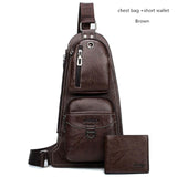 JEEP BULUO BRAND New Men Messenger Bags Hot Crossbody Shoulder Bag Famous Man's Leather Sling Chest Bag Fashion Casual 6196
