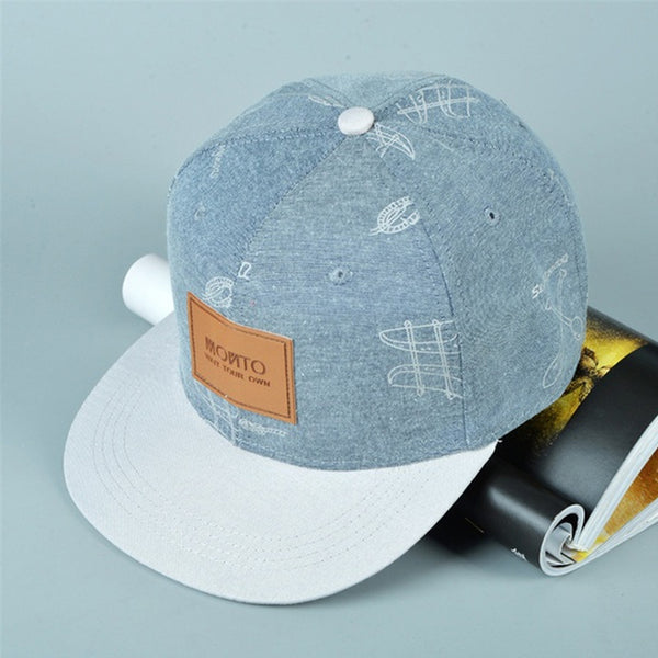 Newest Denim Hat Affixed Cloth Letters Casual Fresh Graffiti Hip Hop Baseball Cap Snapback Caps Hats for Woman Men