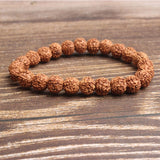 LingXiang 6/8/10mm Fashion natural Jewelry light tan rudraksha beads bracelet be fit for men and women  Accessories and amulets