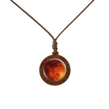 New Style Galaxy Nebula Necklaces Space Earth Glass Cabochon Wood Pendant Necklace Jewelry for Women Men Best Friend Gift