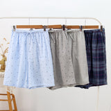 Summer Home Pajama Couples Shorts Men Sleepwear Sexy Pajamas Bottom Cotton Gauze Shorts Comfortable and Breathable Mansleepwear
