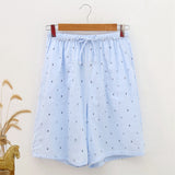 Summer Home Pajama Couples Shorts Men Sleepwear Sexy Pajamas Bottom Cotton Gauze Shorts Comfortable and Breathable Mansleepwear