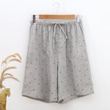 Summer Home Pajama Couples Shorts Men Sleepwear Sexy Pajamas Bottom Cotton Gauze Shorts Comfortable and Breathable Mansleepwear