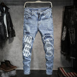 2019 High quality Cotton Jean Man Pants Vintage Hole Cool Trousers Guys Summer Europe America Style Ripped Jeans Men Size 28-36