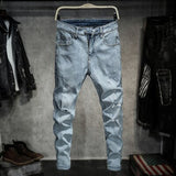 2019 High quality Cotton Jean Man Pants Vintage Hole Cool Trousers Guys Summer Europe America Style Ripped Jeans Men Size 28-36