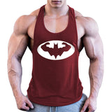 Batman Bodybuilding Stringer Tank Top Mens Fitness Singlets Cotton Sleeveless shirt Workout Sportwear Undershirt gym Clothing