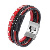 2019 Newest Design High Quality Multi-layer Leather Bracelets Charm Men Anchor Bracelet Jewelry Party Fine Gift Male Pulseira