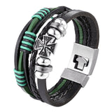2019 Newest Design High Quality Multi-layer Leather Bracelets Charm Men Anchor Bracelet Jewelry Party Fine Gift Male Pulseira