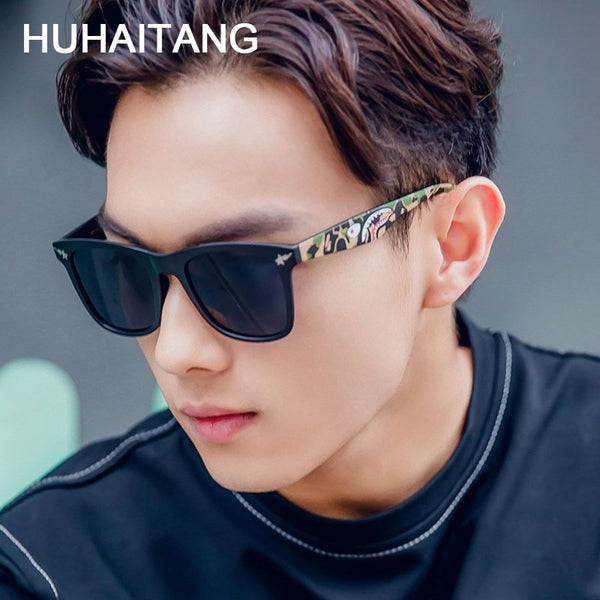 HUHAITANG Luxury Pattern Pilot Sunglass Men Vintage Aviation Sun Glasses Mens Brand Designer High Quality Sunglasses For Women