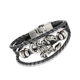 2019 Newest Design High Quality Multi-layer Leather Bracelets Charm Men Anchor Bracelet Jewelry Party Fine Gift Male Pulseira