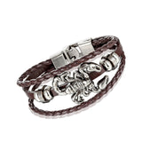 2019 Newest Design High Quality Multi-layer Leather Bracelets Charm Men Anchor Bracelet Jewelry Party Fine Gift Male Pulseira