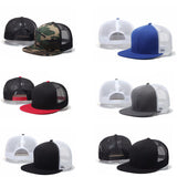 Fashion Casual Unisex Woman Man Plain Fitted Flat Bill Cap Visor Baseball Basic New Blank Solid Hat Sport Color