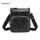 Hot Mens Leather Small Messenger Bag Satchels Multifunctional Messenger Shoulder Bag Genuine Leather Crossbody Bags Dropshipping