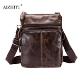 Hot Mens Leather Small Messenger Bag Satchels Multifunctional Messenger Shoulder Bag Genuine Leather Crossbody Bags Dropshipping