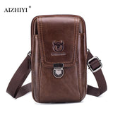 Hot Mens Leather Small Messenger Bag Satchels Multifunctional Messenger Shoulder Bag Genuine Leather Crossbody Bags Dropshipping