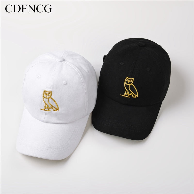 2019 Fashion Trendy Pop Hip Hop Baseball Cap Embroidery Owl Sun Dad Hat for Men Women Streetwear Outdoor Caps Casquette Gorras