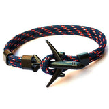 HOMOD 2019 New Fashion Plane Anchor Bracelets Men Charm Chain 550 Paracord Bracelet Jewelry Male Wrap Metal Sport Anchor Hooks