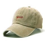 Adjustable Vintage Letters Dad Hat Washed Cotton Retro Baseball Hat for Men Women