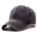 Adjustable Vintage Letters Dad Hat Washed Cotton Retro Baseball Hat for Men Women