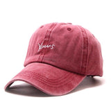 Adjustable Vintage Letters Dad Hat Washed Cotton Retro Baseball Hat for Men Women