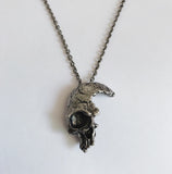 2019 Explosions Retro Half Skull Necklace Metal Skull Pendant Gothic Jewelry Choker Pendant Crow Skull Chain Skeleton Trendy
