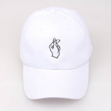 Fashion Fashion Summer Korean Baseball Cap Cotton Adjustable Sun Hat Men And Women Hip Hop Caps Finger Gesture Snapback Hats HSJ