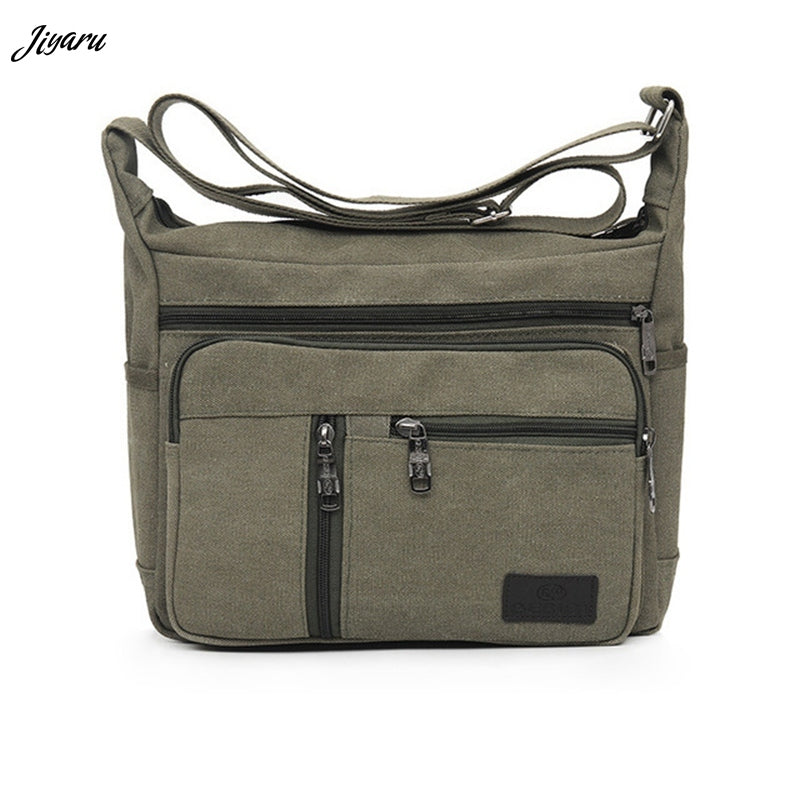 HOT Men Canvas Crossbody Bags Single Shoulder Bags Travel Casual Handbags message bags Solid Zipper Schoolbags for Teenagers