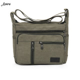HOT Men Canvas Crossbody Bags Single Shoulder Bags Travel Casual Handbags message bags Solid Zipper Schoolbags for Teenagers