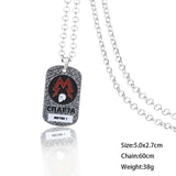 PC Game Metro Exodus 2033 Necklace Dog Tag Pendant Leather Metal Chain Men Necklaces Charm Gifts for Kids Games Jewelry