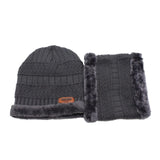 2019 new winter fashion casual knit hat men plus velvet thick warm cap outdoor windproof cold hats