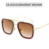 Vintage Steampunk Sunglasses Men Women Brand Designer Tony Stark Iron Man Goggles Retro Windproof Steam Punk Sun Glasses UV400