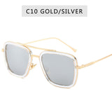 Vintage Steampunk Sunglasses Men Women Brand Designer Tony Stark Iron Man Goggles Retro Windproof Steam Punk Sun Glasses UV400