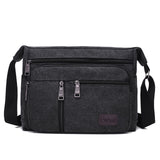 Good Qualtiy Men Travel Bag Canvas Casual Men Shoulder Crossbody Outdoor Bags Mens Travel School Retro Zipper Shoulder Bag