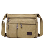 Good Qualtiy Men Travel Bag Canvas Casual Men Shoulder Crossbody Outdoor Bags Mens Travel School Retro Zipper Shoulder Bag