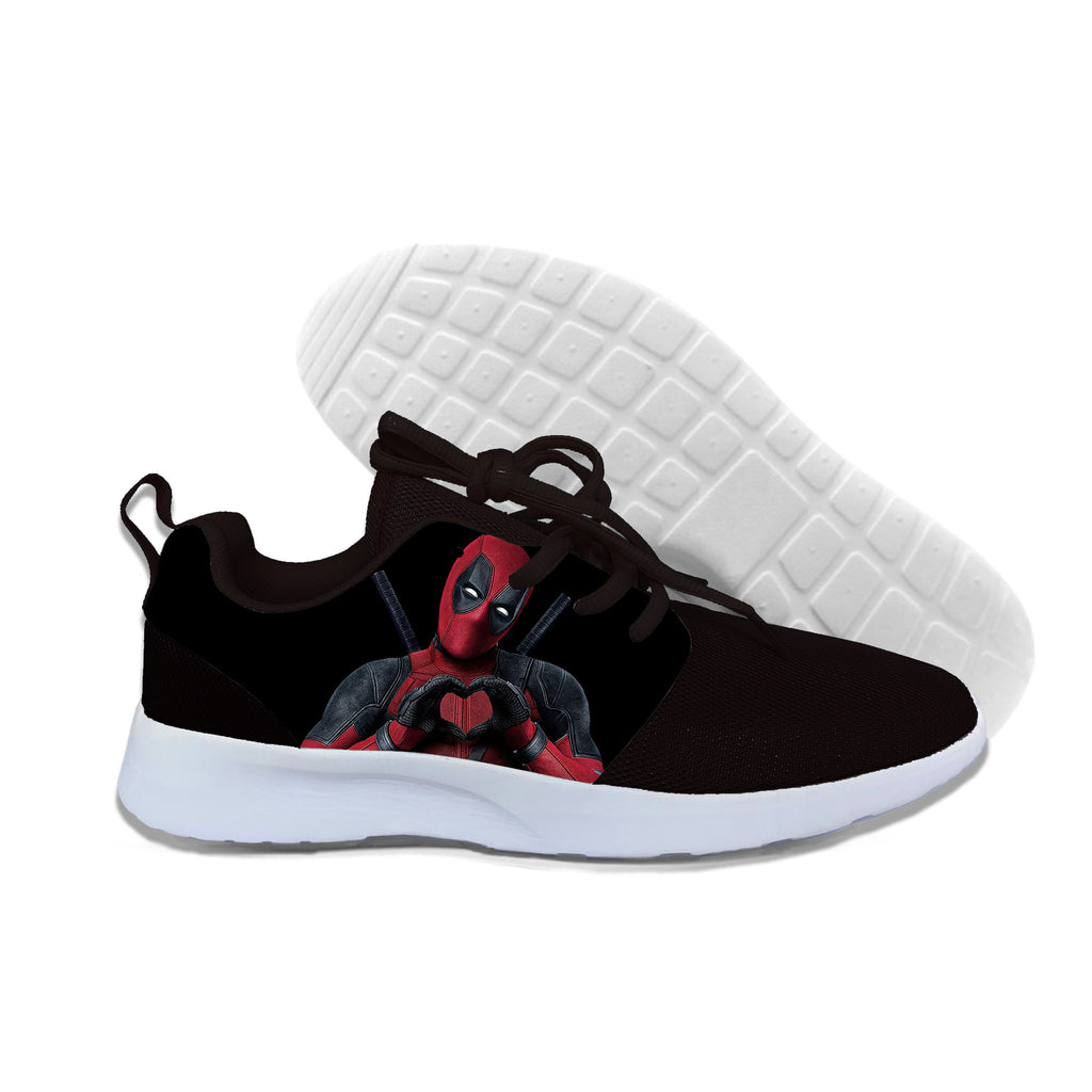 2019Newest Arrive America Cartoon Anime Bad Guys Deadpool 3D Printed Breathable Lightweight Casual Shoes