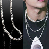 6MM Men's Round Miami Cuban Link Chain Necklace punk style Stainless Steel Hiphop Boy Male Jewelry collier femme for man women