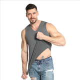 Fashion Winter Men Thermal Underwear Breathable Vest Sleeveless Plus Velvet Soft Tank-Tops Warm Fitness Thick Male Undershirt
