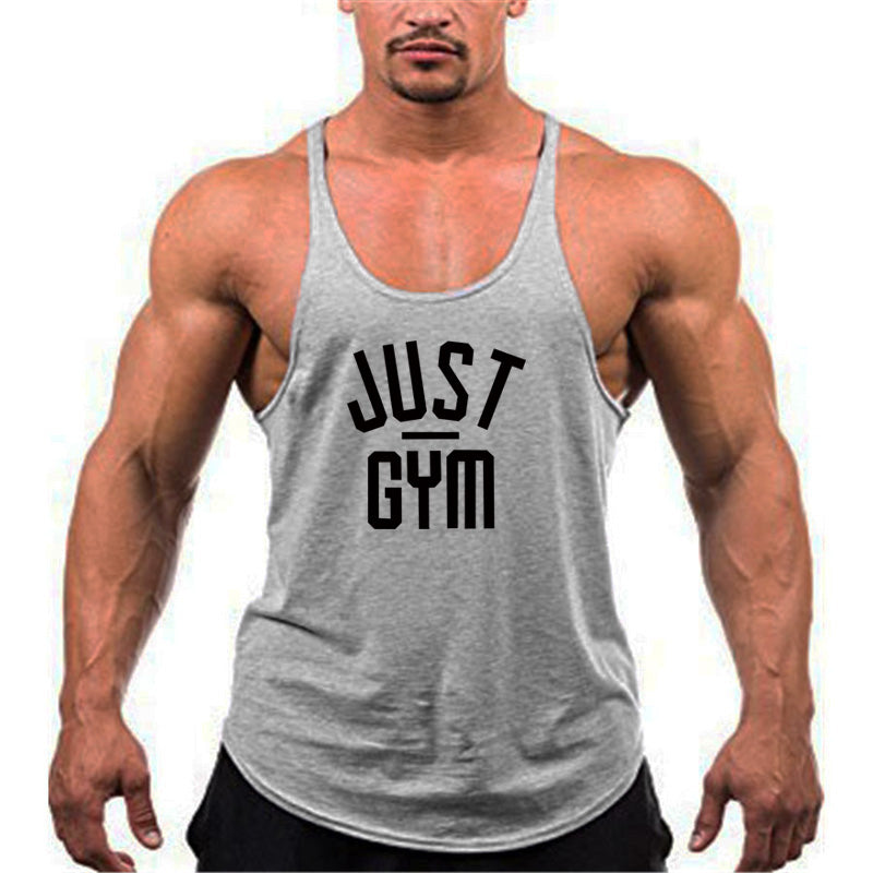 Brand Just Gym Clothing Mens bodybuilding stringer tank top fitness mens muscle vest Y back Sleeveless shirt sporting singlets