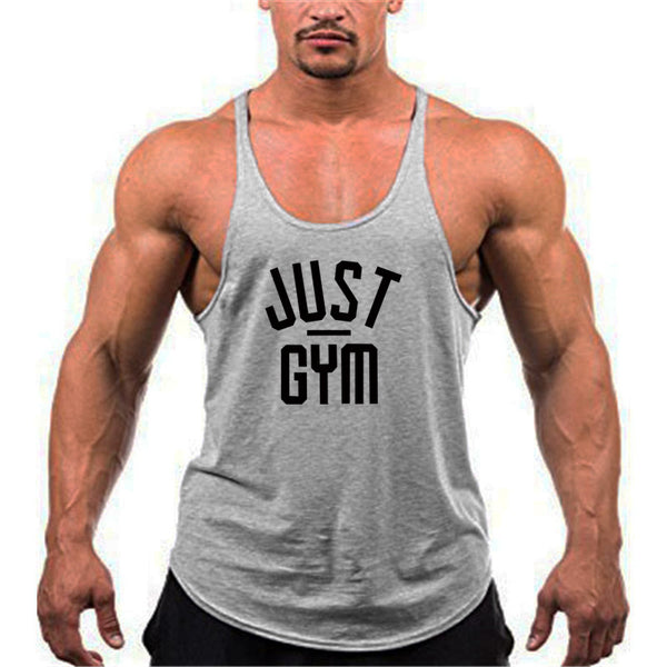 Brand Just Gym Clothing Mens bodybuilding stringer tank top fitness mens muscle vest Y back Sleeveless shirt sporting singlets