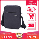 TINYAT Men's Bags Shockproof Men Shoulder bags for 9.7' pad Travel Crossbody bags Canvas men's Buiness Shoulder Bag Waterproof